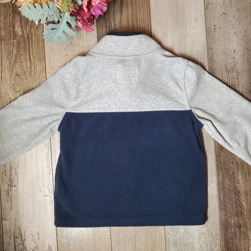 OshKosh B'gosh Toddler Colorblock Microfleece Cozie Size 5T Navy Blue & Grey